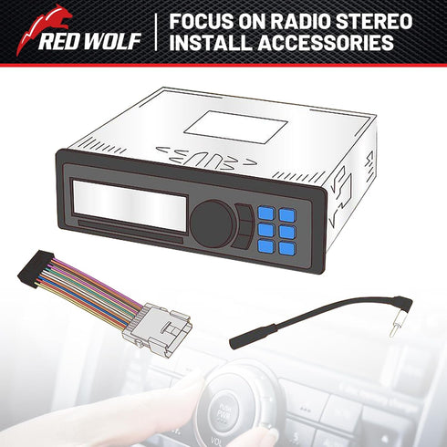 1994-2022 4Runner, 2012-2018 RED WOLF Radio Wiring Harness for Pioneer Head Unit Fit for Toyota Tacoma Highlander