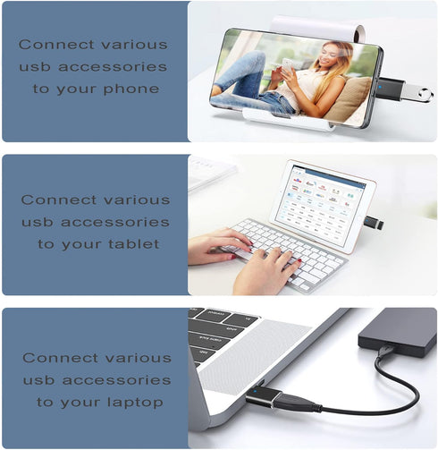 USB C to USB Adapter 3.1 Gen 2, 10Gbps USB to USB C Adapter, USB-C Male to USB 3.0 A Female Converter
