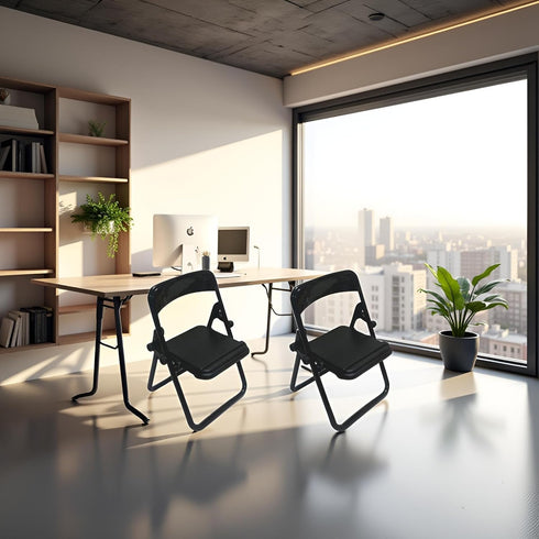 Jowxsx 2 Pcs Black Folding Chair Phone Stand,Folding Chair Phone Holder,Mini Folding Chair Cell Phone Stand