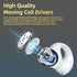 Open Ear Headphones, True Wireless Bluetooth Ear Clip Earbuds, Sweat Resistant, 24H Playtime, White