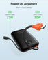 Power Bank 20000mAh, 30W Fast Charging Portable Charger with Built-in Cables & LED Display for iPhone, Samsung, Android