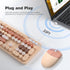 MOFII Wireless Computer Keyboard and Mouse Combo - Typewriter Full Size Keyboard with Number Pad and USB Mouse