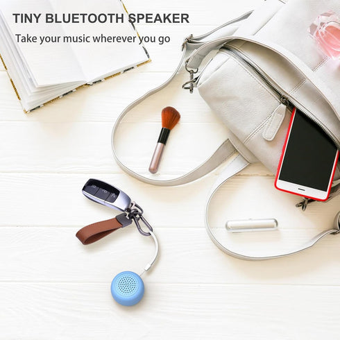 Tiny Bluetooth Speaker, Travel Small Wireless Pillow Speaker for Outdoor Sound (Blue)