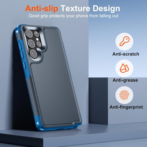 Designed for Samsung Galaxy S22 Ultra Case, 12 FT Military Grade Drop Protection, Dual Layer Heavy Duty Phone Case
