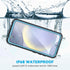 Lanhiem Samsung Galaxy S24 Case, IP68 Waterproof Dustproof with Built-in Screen Protector, Rugged Cover, Light Blue