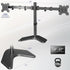 VIVO STAND-V002F Dual LED LCD Monitor Free-Standing Desk Stand for 2 Screens, Heavy-Duty Adjustable Arms