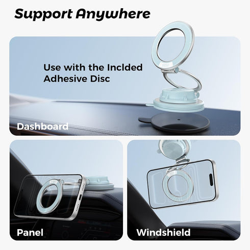 Alviera 360Adjustable 17 16 15 14 13 12 Magnetic Suction Phone Mount for MagSafe Case, Car Phone Holder for iPhone Pro