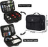 MATEIN Electronics Organizer, Waterproof Travel Electronic Accessories Case Portable Double Layer Cable Storage Bag for Cord, Charger, Power Bank, Flash Drive, Phone, Ipad Mini, SD Card, Tablet, Black