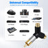 Lamroyce 2 Pack,1 2 RCA Y-Splitter Adapter RCA Male to RCA Female Stereo Audio Subwoofer Car Audio Extension Metal