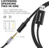 DUKABEL USB to 3.5mm Jack Audio Adapter, USB to Aux Cable with TRRS 4-Pole Mic-Supported