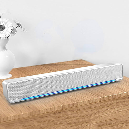 Akozon Desktop Pc Speakers Soundbar Computer Speakers for Desktop Multi-Function Stereo Surrounding Deep