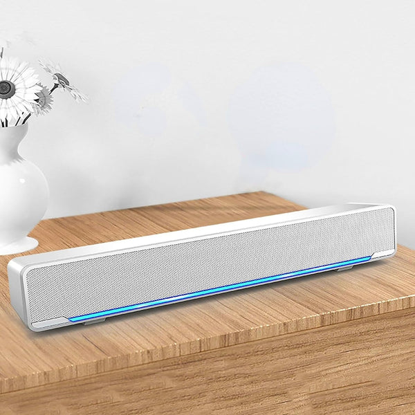 Akozon Desktop Pc Speakers Soundbar Computer Speakers for Desktop Multi-Function Stereo Surrounding Deep