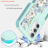 Samsung Galaxy S23 FE 5G Case: Slim TPU Bumper with Cute Floral Design + Screen & Camera Lens Protectors (Mint