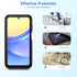 Seacosmo Slim Fit Full Body Shockproof Case for Samsung Galaxy A15 5G/4G, with Built-in Screen Protector, Black.