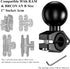 BRCOVAN Aluminum Alloy Mini Mount Base with 1'' TPU Ball for Rails Diameter 0.39'' to 0.63''