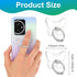 Yolev 2pcs 360 Phone Ring Holder Stand Clear Butterfly Clear Phone Grip Finger Kickstand with Diamond Rotation Phones