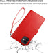 Bocasal Wallet Case for iPhone 11, PU Leather Magnetic Detachable Kickstand with Card Holder (Red)