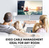 EVEO Cord Hider, 300” Wall Cable Cover, Cable Concealer for TV, Large, White