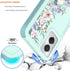 Cute Flowers Floral Design Case for Motorola Moto G Power 2024 5G, Slim Soft TPU Bumper Shockproof Cover, Mint Green