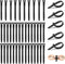 Reusable Zip Ties - 20pcs Silicone Rubber Cable Ties, Fastening Twist Ties for Bags, Travel Items, Camping Gear Must