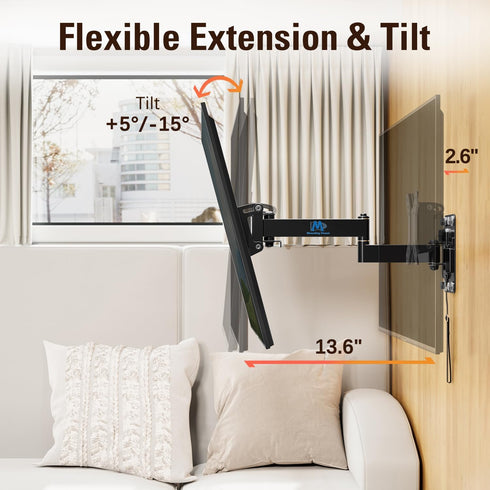 Mounting Dream Lockable RV TV Mount for 10-26 Inch Flat Screen, Quick Release Lock, VESA 100x100mm, 33 lbs