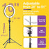 EMART 10" Ring Light with Phone Holder, 55" Extendable Tripod Stands, Dimmable LED Circle Light for Photography