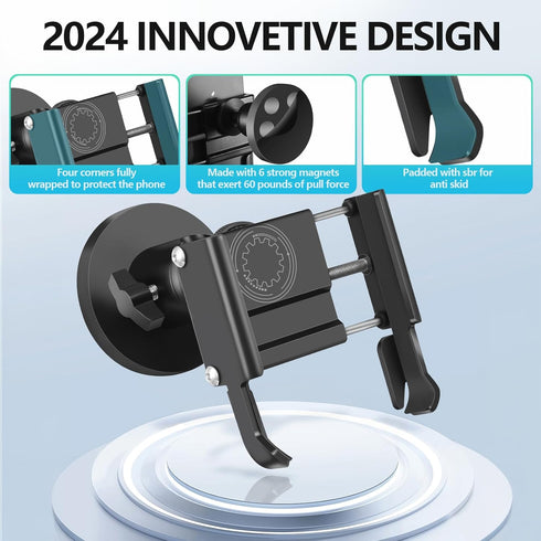 Gym Magnetic Phone Holder, All Metal Magnet Base Mount for Gym Equipment, Compatible with All Smartphones