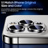 Uyiton for iPhone 13 Pro/Pro Max Camera Lens Protector - Strong Adsorption - Drop Protection - Metal Ring Tempered Glass