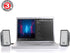 GOgroove Laptop Computer Speakers - SonaVERSE O2 USB Powered Desktop Speakers with Dual Passive Bass Woofers, Built-in Volume Dial, Sleek Compact Design for Small Desks and Mobile PCs (Black)