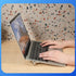 Xosjska 2 PCS Invisible Computer Keyboard Stand, Portable Keyboard Riser, Zinc Alloy Self-Adhesive Mini Laptop Stand