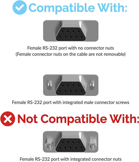 SABRENT USB 2.0 to Serial DB 9 RS 232 Converter Cable, Prolific Chipset, 6 Feet, Compatible with Windows and Mac