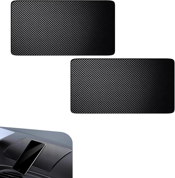 lekiliky 2PCS Car Dashboard Anti-Slip Mat, PU Scratch-Resistant & Weather Resistance Vehicle Console