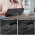 IKAZZ Galaxy S22 Case, Military Grade Shockproof Heavy Duty Protective Phone Case with Magnetic Kickstand - Black