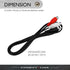 Conext Link 3.5mm 1/8" 2 1m 13040 Stereo Male Plug to RCA Female Jack Aux Audio Y Cable Cord Wire