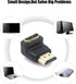 VCE HDMI 90 Degree Adapter 2-Pack, Right Angle Male to Female L-Shape Connector with 4K@60Hz for TV Stick, HDTV, PC
