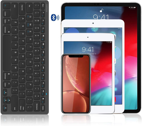 Arteck Ultra-Slim Bluetooth Keyboard, Compatible with iPad 10.2-inch/Air/9.7-inch/Pro/Mini, iPhone, Android, Windows,