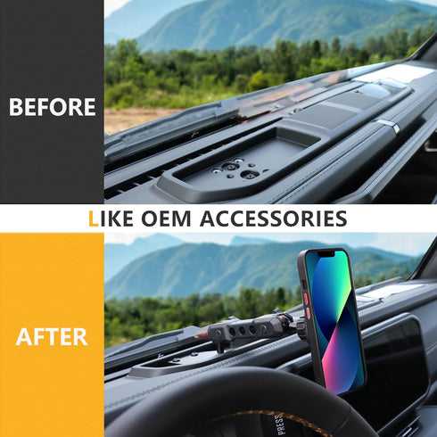 Dash Cell Phone Mount Magnet Holder for 2024 Jeep Wrangler JL, 2/4 Door Interior Accessories, 360° Adjustable