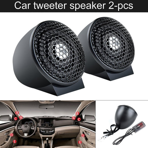 2pcs Car Tweeter Loudspeaker 150W 4Ohm Silk Film for Car Audio Modification, Nondestructive
