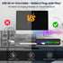 GTIMLMC Computer Speakers for Desktop, Stereo Sound PC Speakers with RGB LED Light, Type C-USB Input, Easy-Control