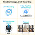 JAIOTlink 360 2.5k 2.4G/5G Indoor Pet Security Camera for Dog Cat, Pan Tilt Baby Monitor, Dual-Lens WiFi Camera