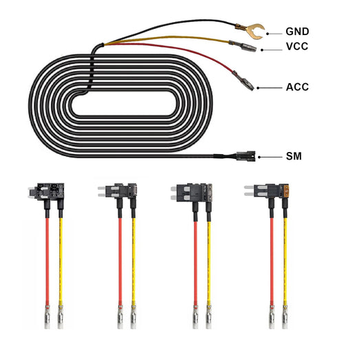 Fuse Box Power Adapter for mangoal Dash Cams, Upgrade Parking Monitoring Hardwire Kit Accessories