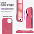 ORNARTO 15 6.1, 3 6.1 Inch, Compatible with iPhone Case Slim Liquid Silicone Layers Full Covered Soft Gel Rubber Phone