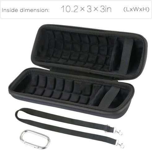 co2CREA Hard Travel Case for JBL Flip 6 FLIP 5 Waterproof Portable Bluetooth Speaker (Black Case + Inside Black)