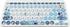 Silicone Keyboard Cover Skin for Logitech K380/Pebble Keys 2, Gray Blue Flowers