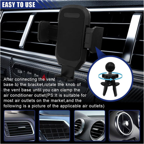 LAINLOY Firmly Car Phone Holder Mount, Auto Air Vent Hands-Free Cell Phone Holder, Grip and Never Slip, Universal Phone