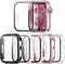 Haojavo 5 Pack Case with Tempered Glass Screen Protector for Apple Watch Series 9 8 7 41mm, Slim Fit Cover