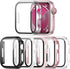 Haojavo 5 Pack Case with Tempered Glass Screen Protector for Apple Watch Series 9 8 7 41mm, Slim Fit Cover