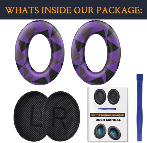 SoloWIT Replacement Earpads for Bose QuietComfort 35 & 35 II Headphones, Softer Leather Noise Isolation Foam