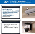 6" ZVMAXLB6-W Elite Screens White Projector Screen L-Brackets, Single Metal Welded Construction, Wall or Ceiling Mount