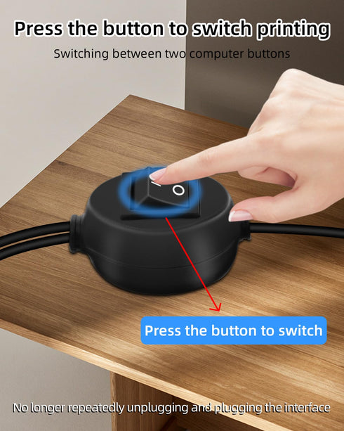 2 1 2 Printer(4.5M/14.7FT) RIIEYOCA in USB Printer Cable Splitter, USB A Male to USB B Male Printer Cable with Toggle